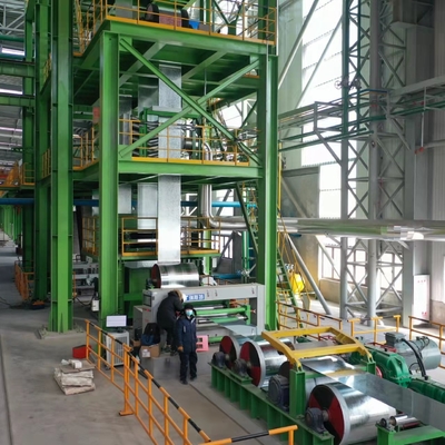 0.4-1.8mm 1250mm Continuous Galvanizing Line Process For Steel Industry
